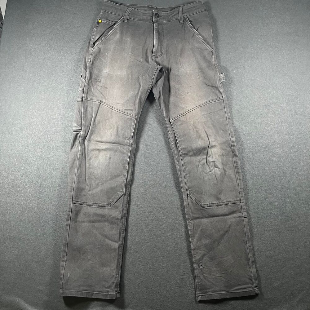 Cat Men's Grey and Black Trousers